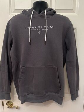 Authentic Dutch Bros 'Change the World' Charcoal Hoodie